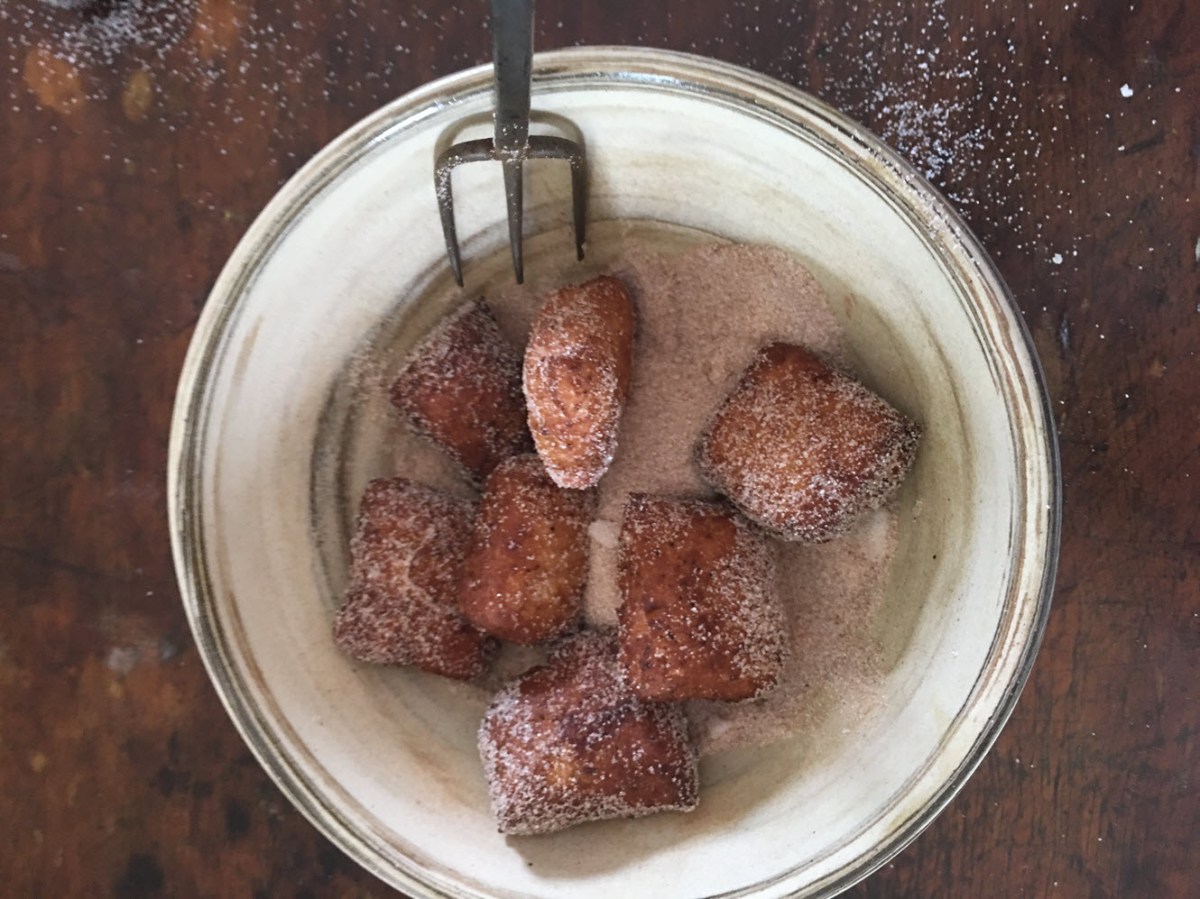 Coat with cinnamon sugar mixture