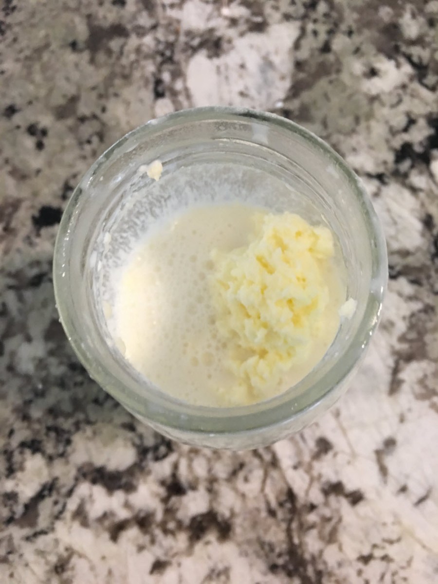Butter has separated from Buttermilk