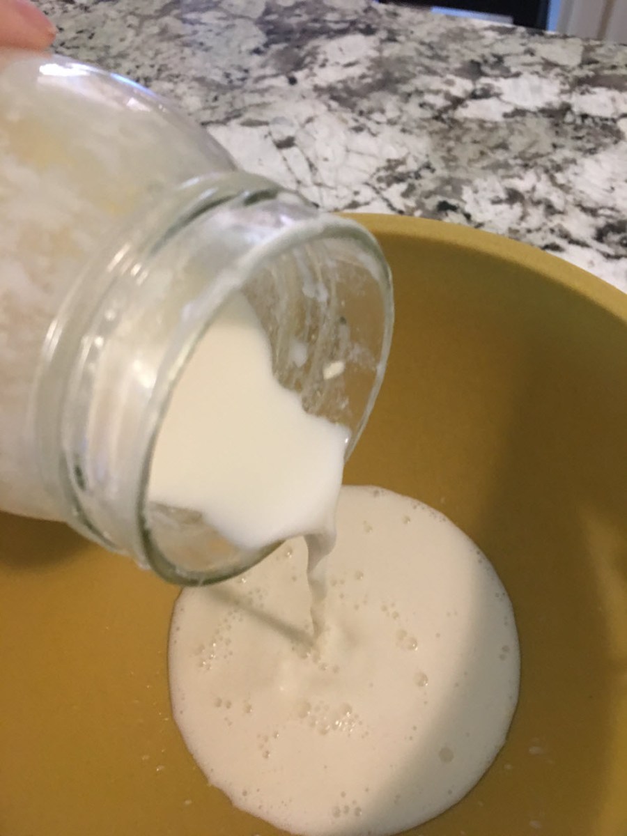 Pour off Buttermilk
