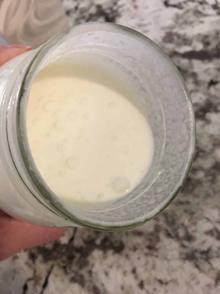 Cream is beginning to double in size