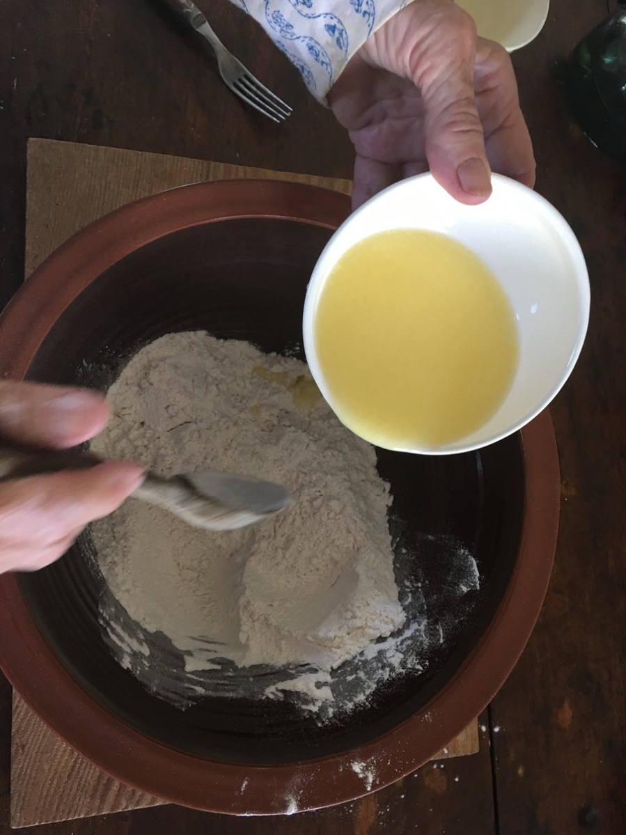 Combine dry ingredients with wet