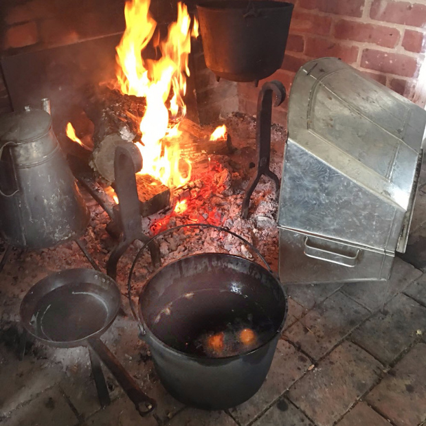 Sweet Potato Fritters cooking
