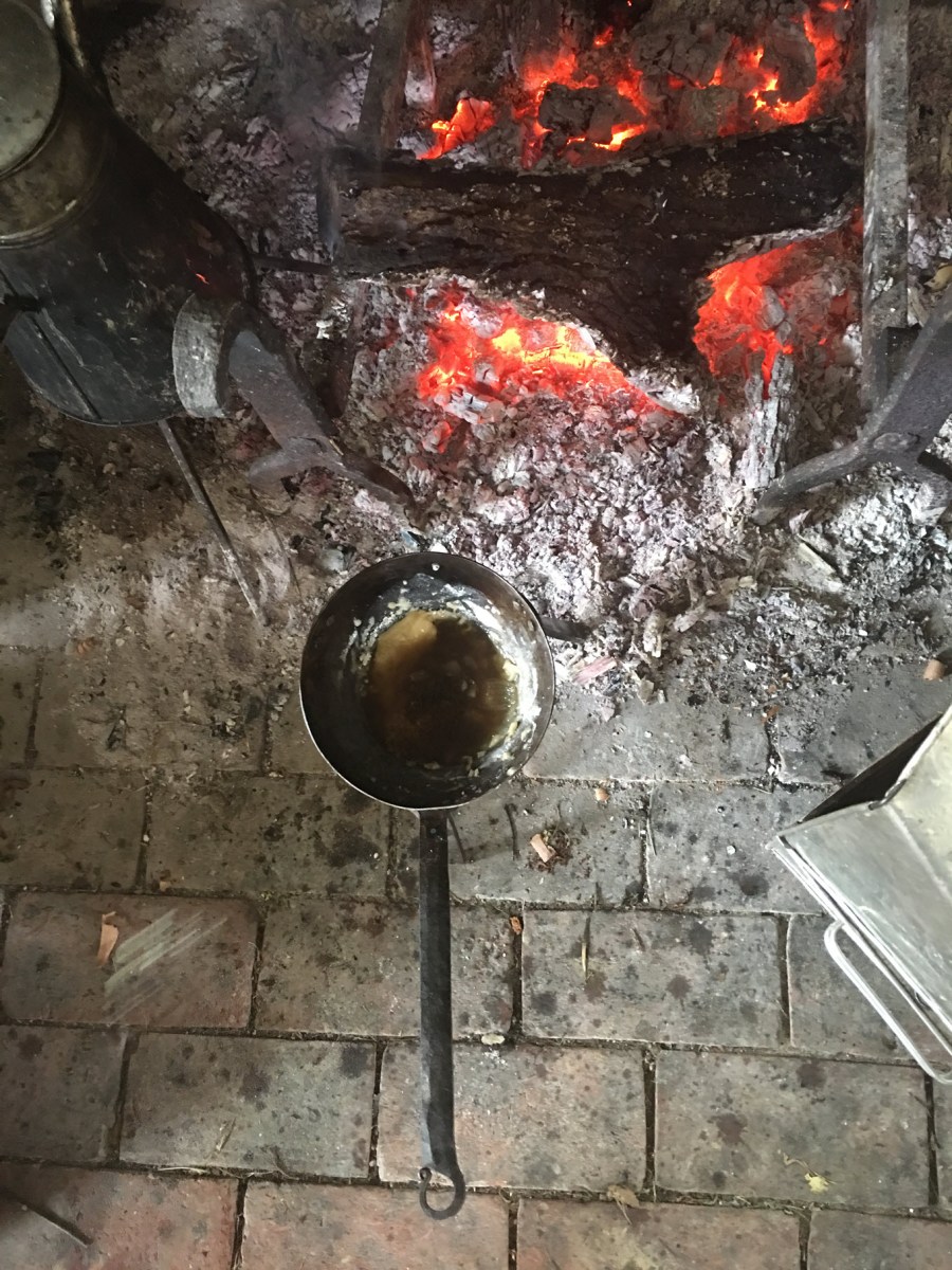 Broth added to roux to make gravy