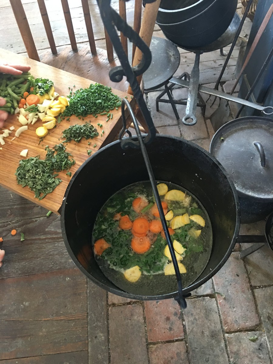 Add vegetables and herbs