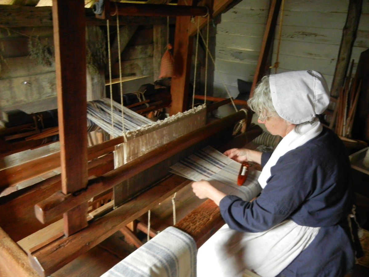 Peggy on the loom
